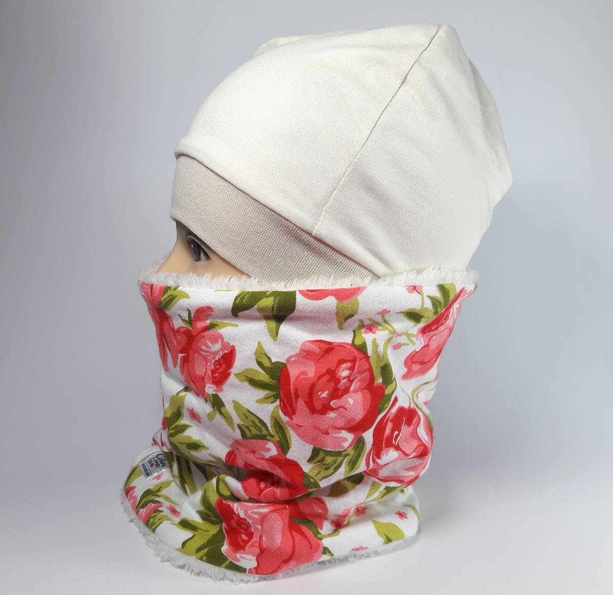 komplet - Ruže na belom i krem