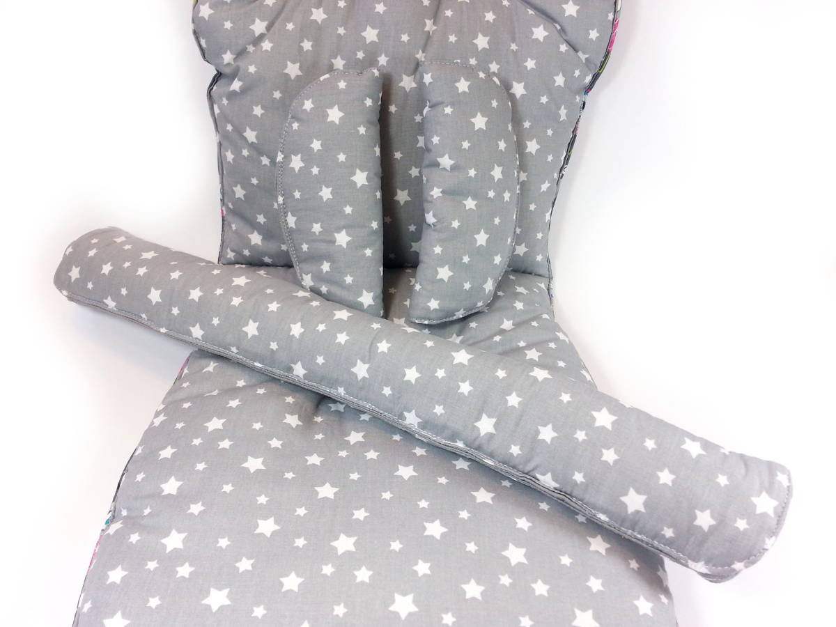 Navlake za tregere na kolicima - Zvezdice na sivom