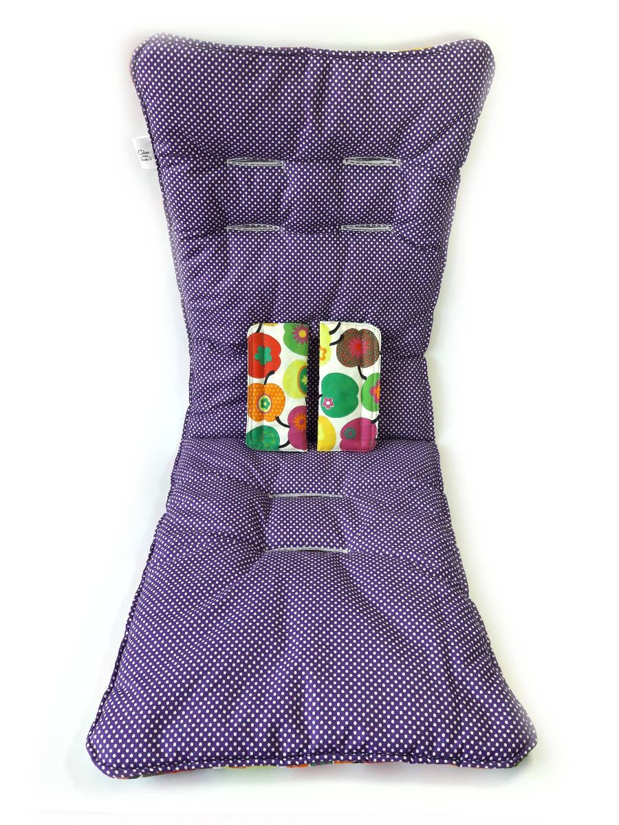 Sedalica DUŽA (85 cm) - Jabuke + zvezde na ljubičastom